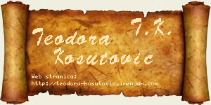 Teodora Košutović vizit kartica